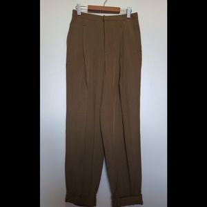 Zara - Lyocell Camel Brown Pants - Size S